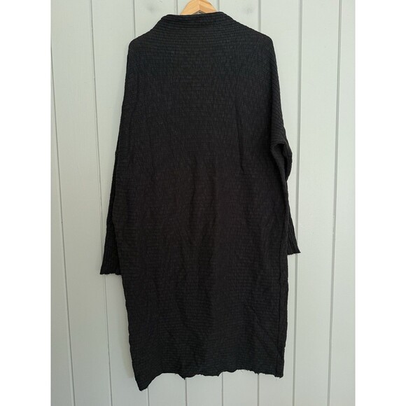Chalet Et Ceci Cocoon Dress XL Black Mock Neck Dolman Sleeves 100% Cotton - Picture 5 of 5
